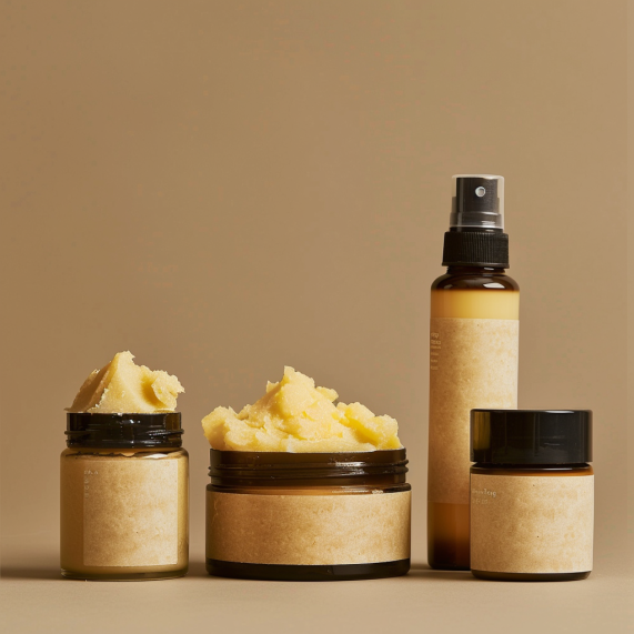Produk perawatan tubuh bernuansa spa